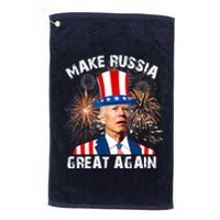 Make Russia Great Again Joe Biden Confused America Funny Platinum Collection Golf Towel