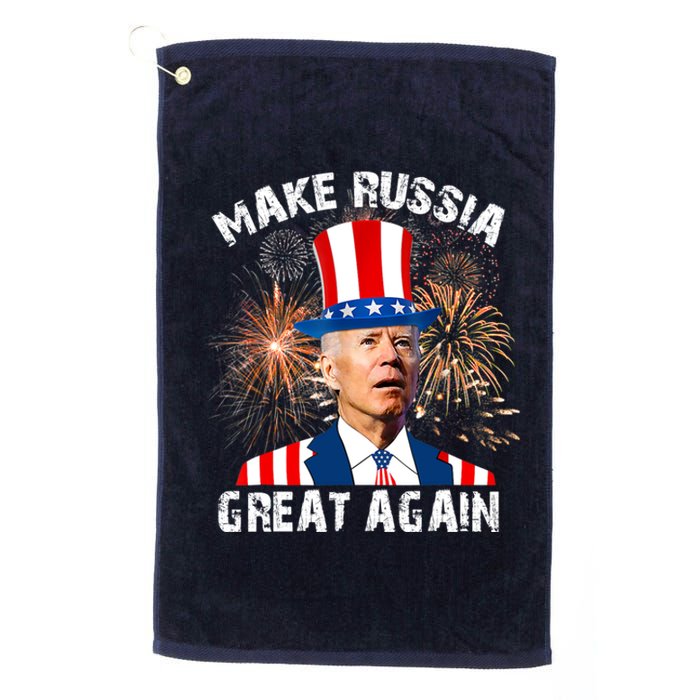 Make Russia Great Again Joe Biden Confused America Funny Platinum Collection Golf Towel