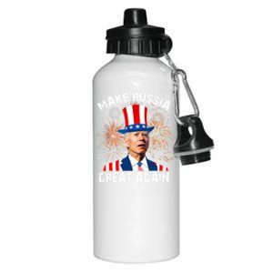 Make Russia Great Again Joe Biden Confused America Funny Aluminum Water Bottle