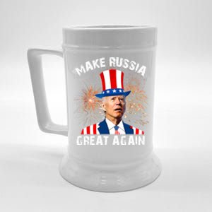 Make Russia Great Again Joe Biden Confused America Funny Beer Stein