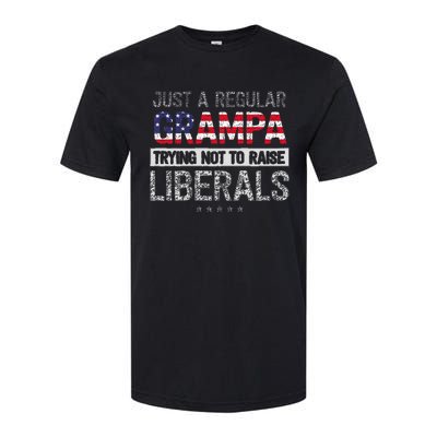 Mb Regular Grandpa Not To Raise Liberals Usa Flag Softstyle® CVC T-Shirt