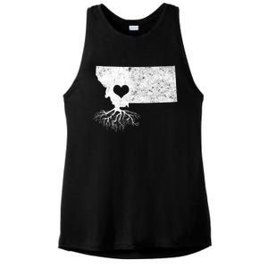 Montana Roots Gift: I Love Montana Gift Ladies PosiCharge Tri-Blend Wicking Tank