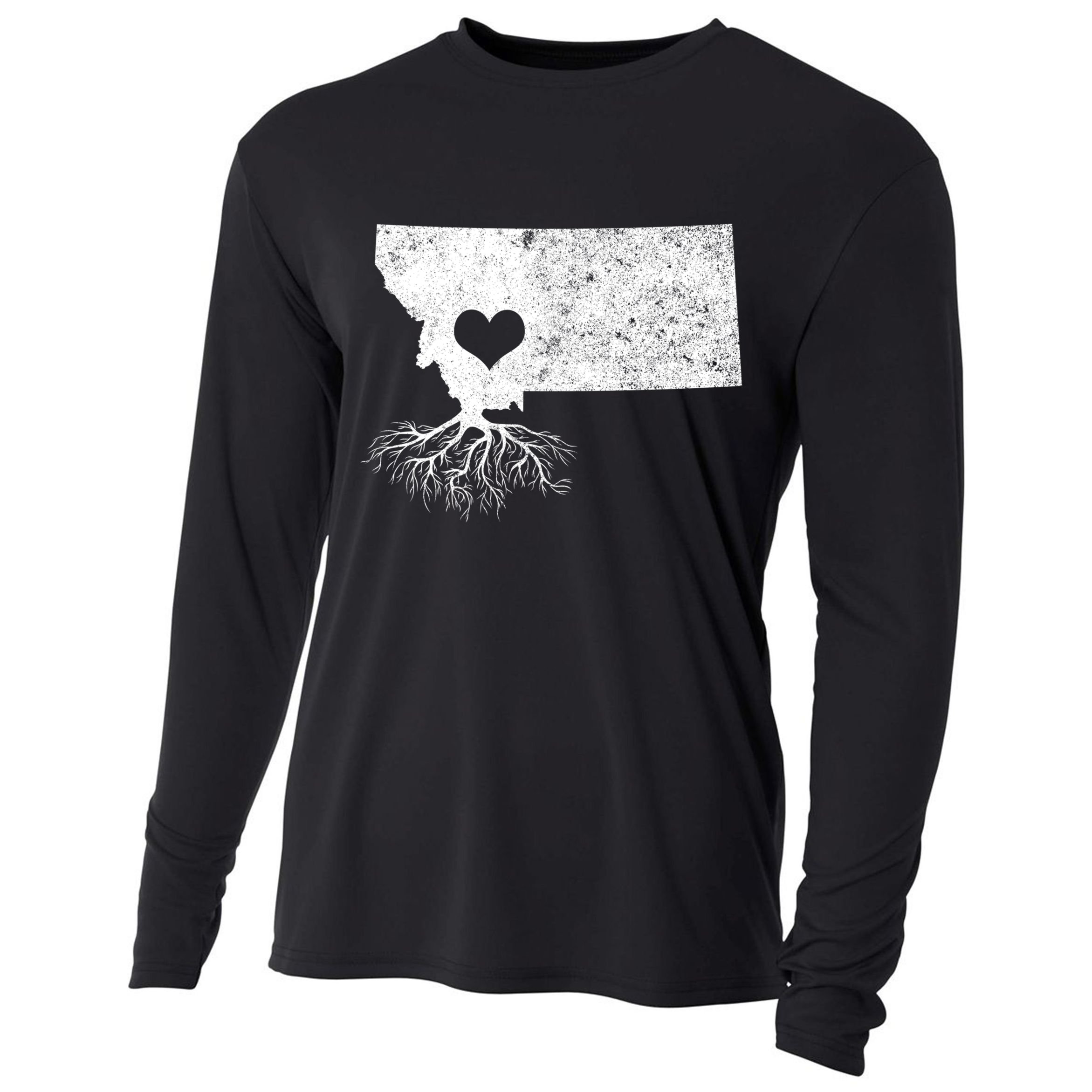 Montana Roots Gift: I Love Montana Gift Cooling Performance Long Sleeve Crew