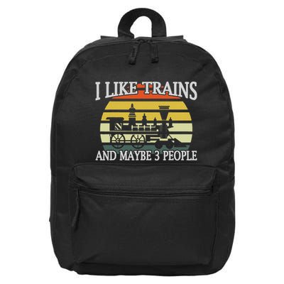 Model Railroad Grandpa Train Steam Locomotive Railwayman 16 in Basic Backpack