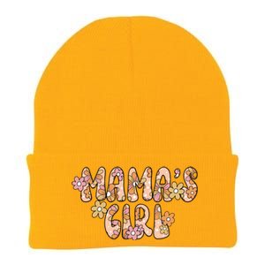 Mama Retro Hippie Flower Happy Parents Day Cute Gift Knit Cap Winter Beanie