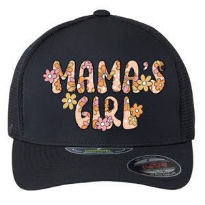 Mama Retro Hippie Flower Happy Parents Day Cute Gift Flexfit Unipanel Trucker Cap