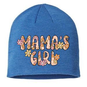 Mama Retro Hippie Flower Happy Parents Day Cute Gift Sustainable Beanie