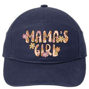 Mama Retro Hippie Flower Happy Parents Day Cute Gift 7-Panel Snapback Hat