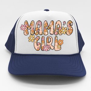 Mama Retro Hippie Flower Happy Parents Day Cute Gift Trucker Hat