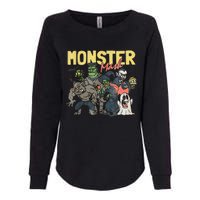 Monster Retro Halloween Funny Monster Spooky Womens California Wash Sweatshirt