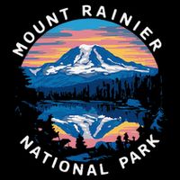 Mount Rainier Hiking Road Trip Seattle Drawstring Bag