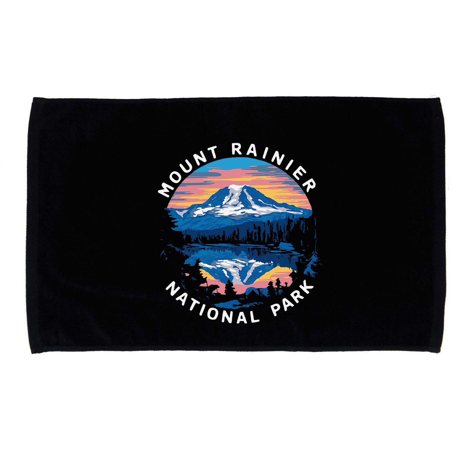 Mount Rainier Hiking Road Trip Seattle Microfiber Hand Towel
