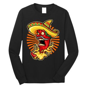 Mexican Red Hot Chili Pepper Long Sleeve Shirt