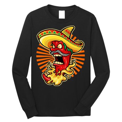 Mexican Red Hot Chili Pepper Long Sleeve Shirt