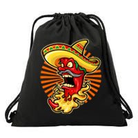 Mexican Red Hot Chili Pepper Drawstring Bag