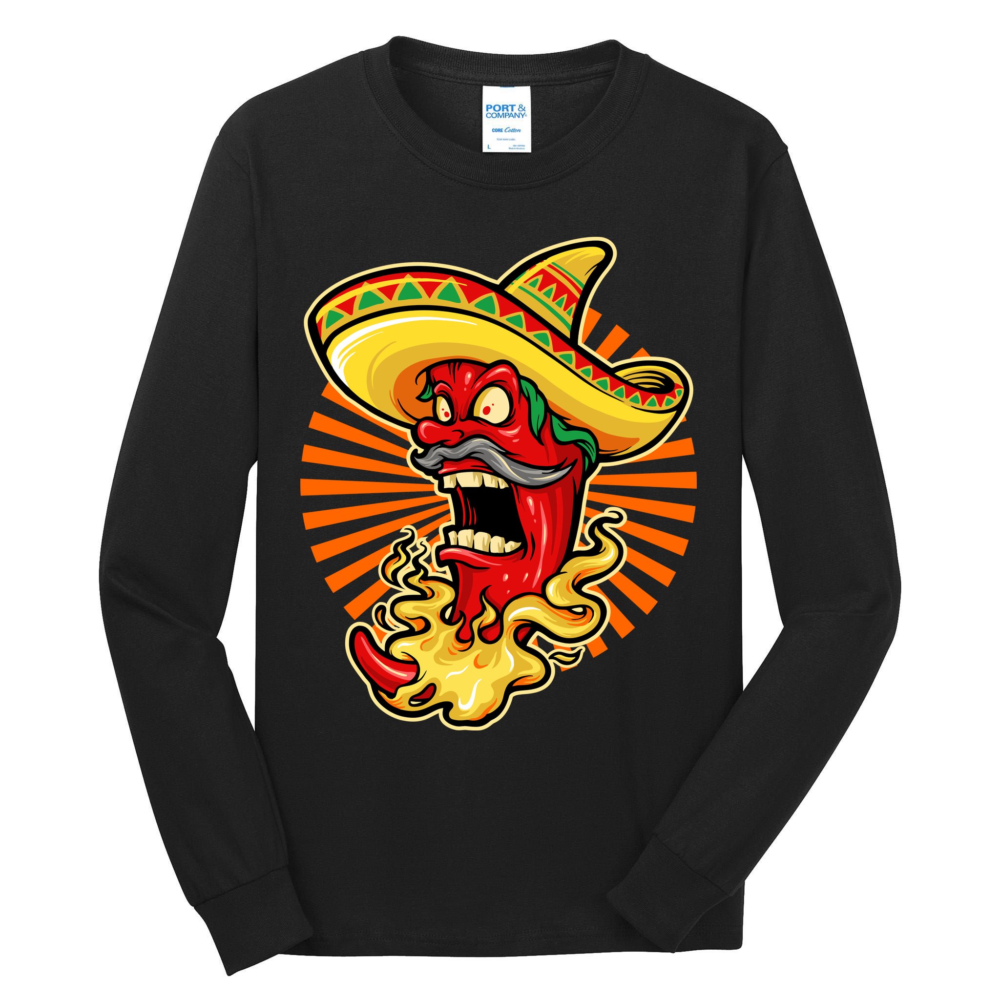 Mexican Red Hot Chili Pepper Tall Long Sleeve T-Shirt