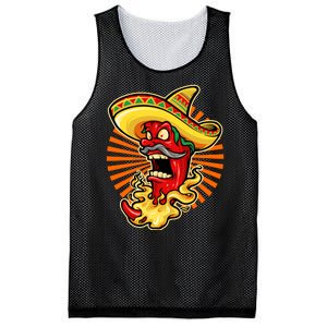 Mexican Red Hot Chili Pepper Mesh Reversible Basketball Jersey Tank