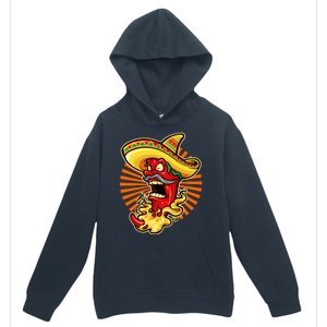 Mexican Red Hot Chili Pepper Urban Pullover Hoodie