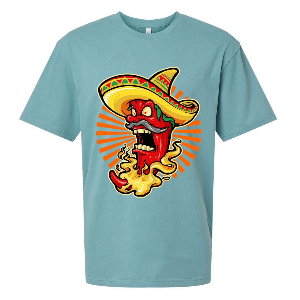 Mexican Red Hot Chili Pepper Sueded Cloud Jersey T-Shirt