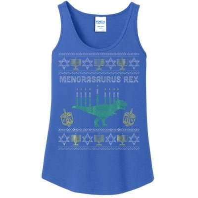 Menorasaurus Rex Hanukkah Jewish Chanukah Gift  Ladies Essential Tank