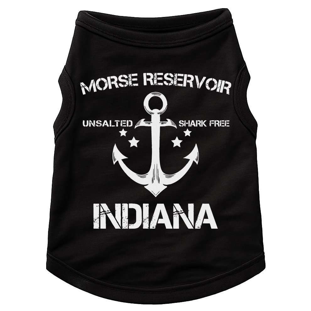 Morse Reservoir Indiana Funny Fishing Camping Summer Gift Doggie Tank