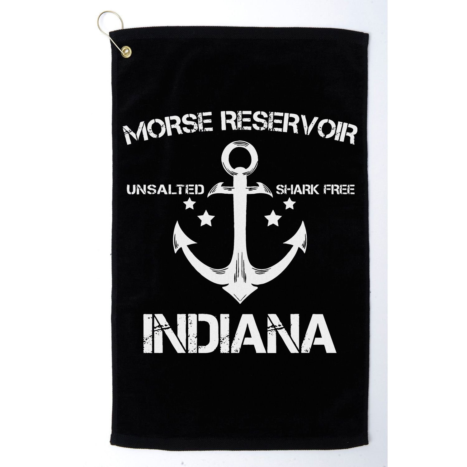 Morse Reservoir Indiana Funny Fishing Camping Summer Gift Golf Towel