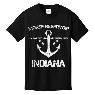 Morse Reservoir Indiana Funny Fishing Camping Summer Gift Kids T-Shirt