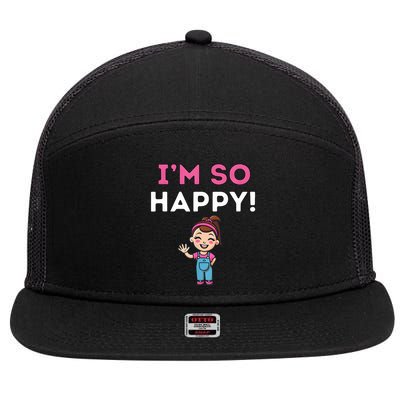 Ms Rachel Im So Happy Preschool 7 Panel Mesh Trucker Snapback Hat