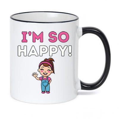 Ms Rachel Im So Happy Preschool 11oz Black Color Changing Mug