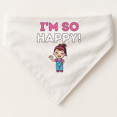 Ms Rachel Im So Happy Preschool USA-Made Doggie Bandana