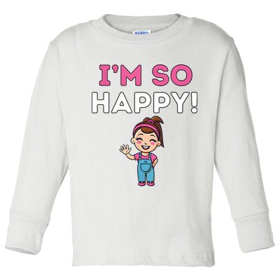 Ms Rachel Im So Happy Preschool Toddler Long Sleeve Shirt