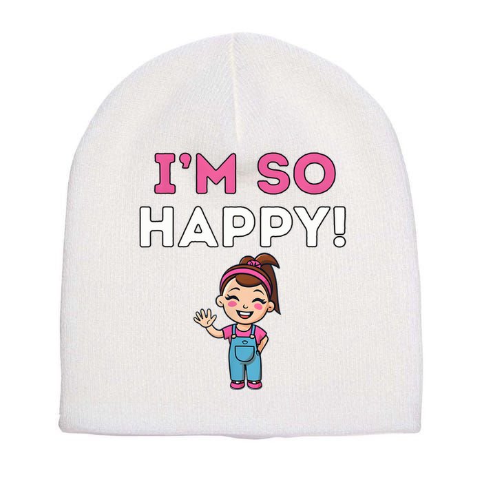 Ms Rachel Im So Happy Preschool Short Acrylic Beanie