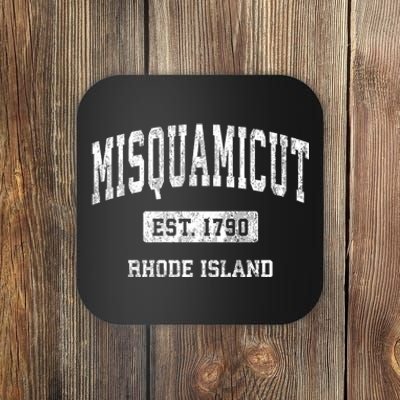 Misquamicut Rhode Island Ri Vintage Athletic Sports Coaster