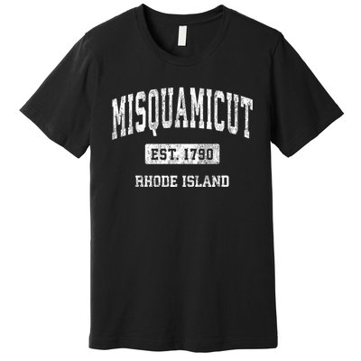 Misquamicut Rhode Island Ri Vintage Athletic Sports Premium T-Shirt