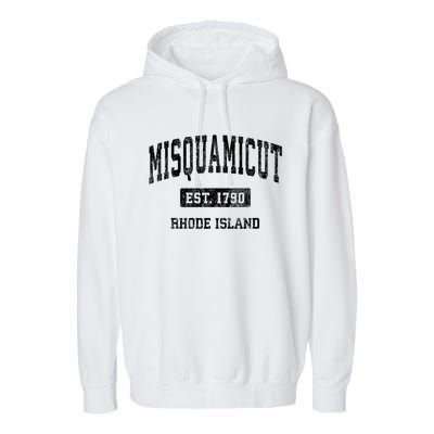 Misquamicut Rhode Island Ri Vintage Athletic Sports Garment-Dyed Fleece Hoodie