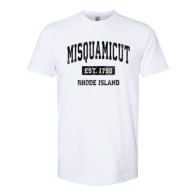 Misquamicut Rhode Island Ri Vintage Athletic Sports Softstyle CVC T-Shirt