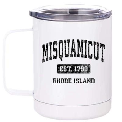 Misquamicut Rhode Island Ri Vintage Athletic Sports 12 oz Stainless Steel Tumbler Cup