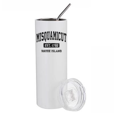 Misquamicut Rhode Island Ri Vintage Athletic Sports Stainless Steel Tumbler