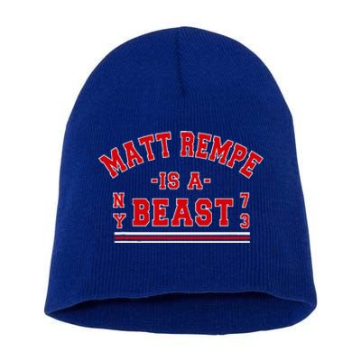 Matt Rempe Is A Beast Short Acrylic Beanie