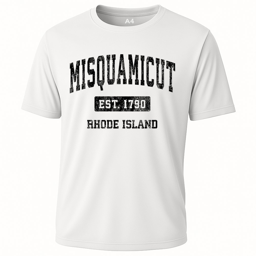 Misquamicut Rhode Island Ri Vintage Established Athletic Sports Design Cooling Performance Crew T-Shirt