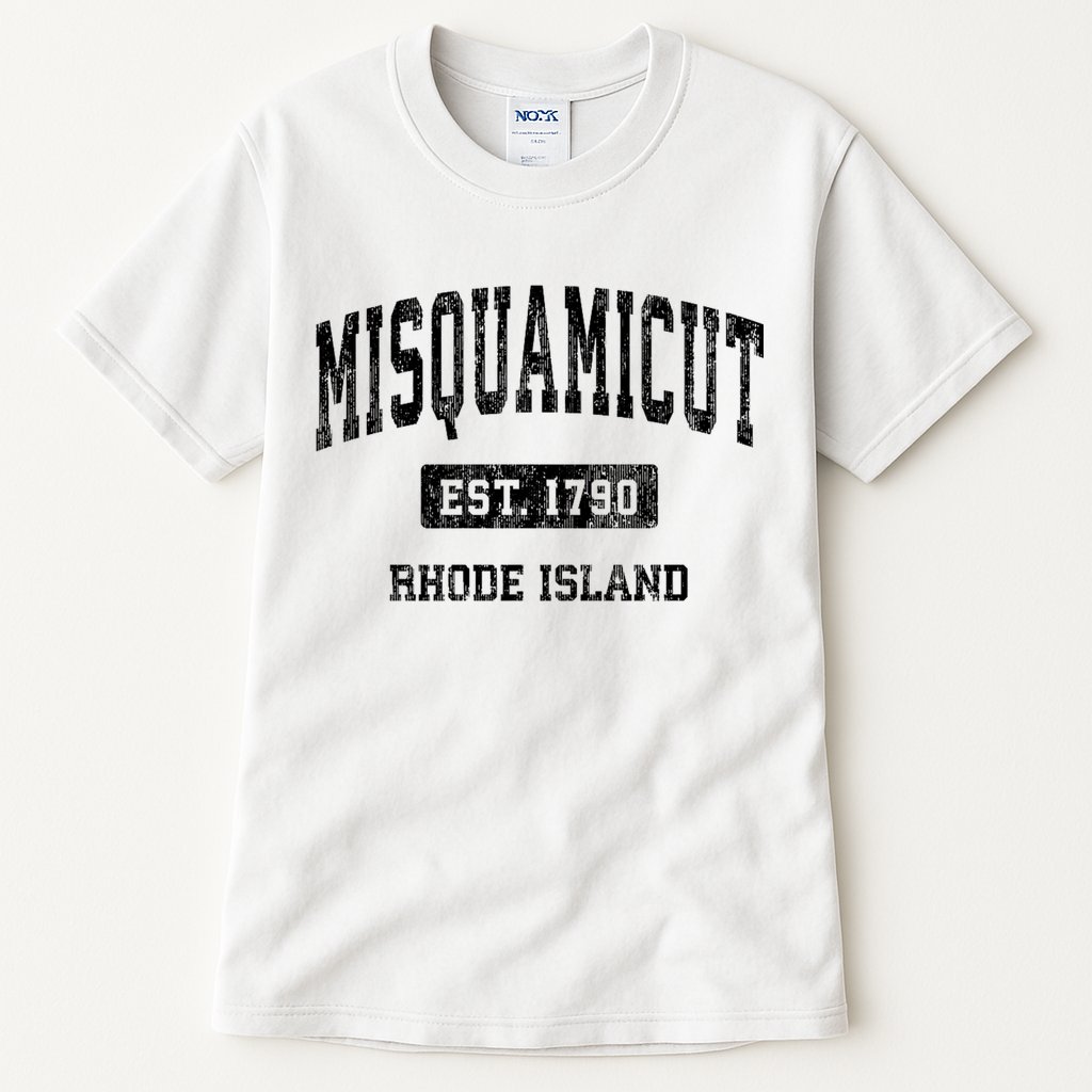 Misquamicut Rhode Island Ri Vintage Established Athletic Sports Design Tall T-Shirt