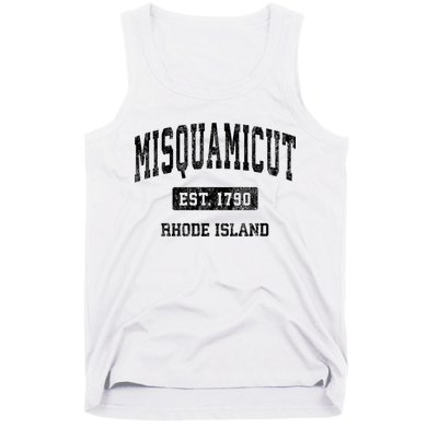 Misquamicut Rhode Island Ri Vintage Established Athletic Sports Design Tank Top