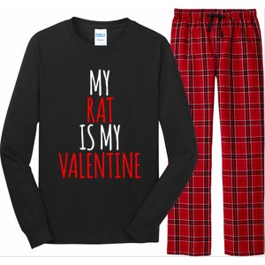 My Rat Is My Valentine Funny Valentines Day Gift Long Sleeve Pajama Set