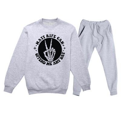 Matt Rife Is My Hallpass Two Sided Funny Premium Crewneck Sweatsuit Set