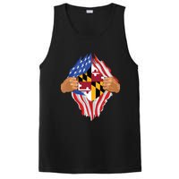 Maryland Roots Inside State Flag American Proud PosiCharge Competitor Tank