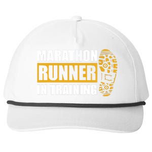 Marathon Runner In Training Quote For A Marathon Runner Snapback Five-Panel Rope Hat