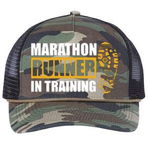 Marathon Runner In Training Quote For A Marathon Runner Retro Rope Trucker Hat Cap