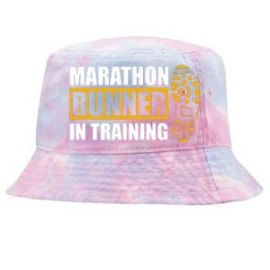 Marathon Runner In Training Quote For A Marathon Runner Tie-Dyed Bucket Hat