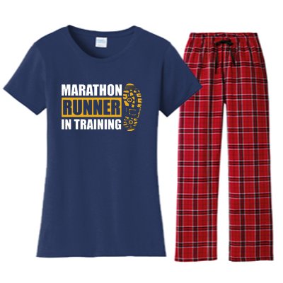 Marathon Runner In Training Quote For A Marathon Runner Women's Flannel Pajama Set