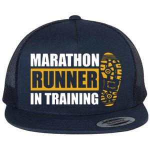 Marathon Runner In Training Quote For A Marathon Runner Flat Bill Trucker Hat